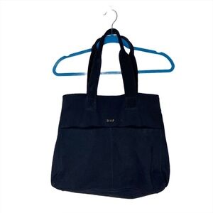 LOLA New York Black Suede Leather Large Tote Bag